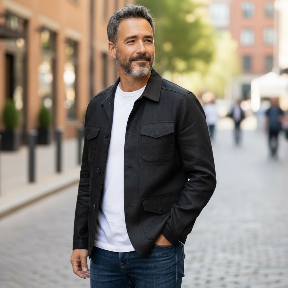 Paisley & Gray Men's Navy Blue Lightweight Jacket
